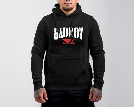 BAD BOY no fear HOODIE - black